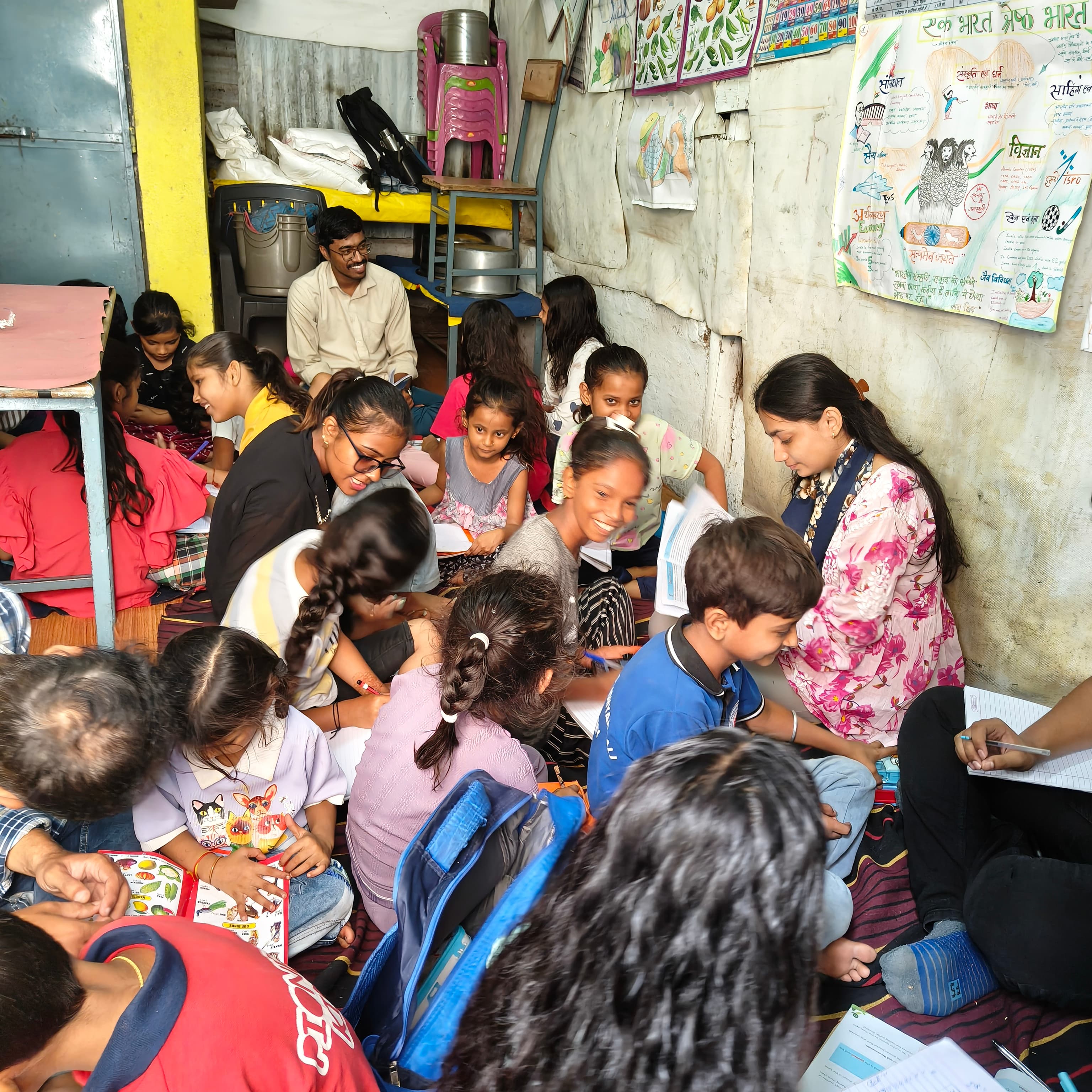 Sunday learning session with children
